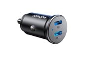 Mobil - Adaptere og ladere - Joyroom  JR-CCN06 30W 2x USB-C mini car charger metal - black - 6941237112071