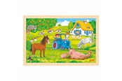 Puslespill - Goki Wooden Puzzle Farm 24 pcs. Tre - 57317