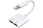 USB - Joyroom S-Y104 headphone Lightning / 2x Lightning adapter - white - 6956116718985