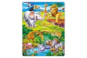 Puslespill - Selecta Play - Larsen Jigsaw Puzzle Animals - On Safari 18 pcs. - LA-US16