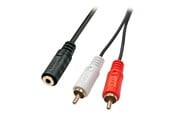 Lydkabel - Lindy Premium audio adaptor - 25 cm - 35677
