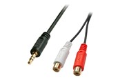 Lydkabel - Lindy Premium audio adaptor - 25 cm - 35678