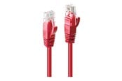 Nettverkskabel - Lindy patch cable - 50 cm - red - Rød - 0.5m - 48031
