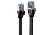 Nettverkskabel - Lindy Cat 6A U/FTP Flat Network Cable - 10m - Svart - 10m - 47485