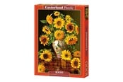 Puslespill - Castorland Sunflowers in a Peacock Vase 1000pcs. Gulv - C-103843-2