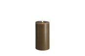 Dekorasjon - Moods & More LED pillar candle - Melted Dark sand - 74x150 mm - M31-DS074150