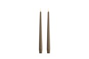 Dekorasjon - Moods & More LED taper candle - Slim - Dark sand - 23x300 mm - 2 pcs - M50-DS023300