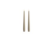 Dekorasjon - Moods & More LED taper candle - Slim - Kit grey - 23x250 mm - 2 pcs - M50-KG023250