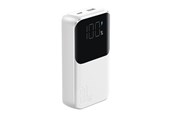 Nødlader - Joyroom Mini power bank with built-in cables JR-PBC06 30W 10000mAh - white Nødlader - Hvit - 10000 mAh - 6956116776466