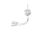 USB - Joyroom Colorful Series S-A40 Cable Retractable 3in1 USB-A - USB-C / Lightning / Micro USB 1m - White - S-A40_W
