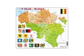 Puslespill - Selecta Play Larsen Jigsaw Puzzle Map Belgium 48 pcs. Gulv - LA-K59-V1
