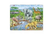 Puslespill - Selecta Play Larsen Jigsaw Puzzle Animals - African Savannah 65 pcs. Gulv - LA-FH9
