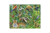 Puslespill - Selecta Play Larsen Jigsaw Puzzle Animals - South American Rainforest 70 pcs. Gulv - LA-FH10