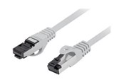 Nettverkskabel - Lanberg patch cable - 50 cm - grey - Grå - 0.5m - PCF8-10CU-0050-S
