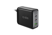 Mobil - Adaptere og ladere - SBS 100 Watt GaN charging station - Black - TECHGSTUSB2C100W