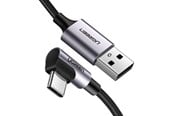 USB - UGREEN Angled USB-C To USB-A Data Cable Black 1M - 50941