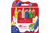 Skrive- & Tegneverktøy - Faber-Castell Colour pencil Grippy 6pcs with sharpener - 110635