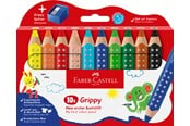 Skrive- & Tegneverktøy - Faber-Castell Colour pencil Grip set 10 with sharpener - 110636