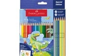 Skrive- & Tegneverktøy - Faber-Castell Col.pencil dino 18+6 cardboard wallet - 111222