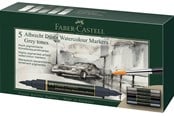 Skrive- & Tegneverktøy - Faber-Castell Watercolour marker A.Dürer 5ct wallet gr - 160306