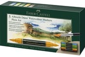 Skrive- & Tegneverktøy - Faber-Castell Watercol. mark. A.Dürer 5ct wallet plein - 160309