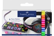 Skrive- & Tegneverktøy - Faber-Castell Neon marker cardboard wallet of 6 - 160806