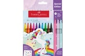 Skrive- & Tegneverktøy - Faber-Castell Felt-tip pen unicorn 10+3 + stickers - 554213
