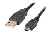 USB - Lanberg - USB cable - USB to mini-USB Type B - 1.8 m - CA-USBK-10CC-0018-BK