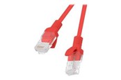 Nettverkskabel - Lanberg patch cable - 1 m - red RAL 3017 - Rød - 1m - PCU6-10CC-0100-R