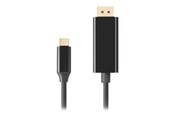 USB - Lanberg - video adapter cable - 24 pin USB-C to DisplayPort - 50 cm - CA-CMDP-10CU-0005-BK