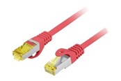 Nettverkskabel - Lanberg patch cable - 50 cm - red RAL 3017 - Rød - 0.5m - PCF6A-10CU-0050-R