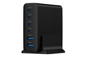 Mobil - Adaptere og ladere - Gembird power adapter - 4 x USB-C 2 x 9 pin USB Type A - 75 Watt - TA-UC-2A4C-PD75-01-BK