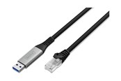 Nettverkskabel - DIGITUS network cable - black - Svart - 2m - AK-300600-020-S