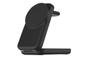 Mobil - Adaptere og ladere - Belkin UltraCharge wireless charging stand - 3-in-1 magnetic foldable with Qi2 - + AC power adapter - 25 Watt - MFI Certified - WIZ036KQBK