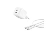 Mobil - Adaptere og ladere - Belkin BoostCharge 50W Dual USB-C PD Wall Charger w/ PPS WHT w 1m USB-C-C Cabl - WCH019KQ1MWH-B6