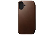 Mobil - Deksel og etui - Nomad Modern Leather Folio - iPhone 16 Plus | Brown | Leather - NM01681885