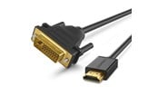 Skjermkabel - UGREEN video cable adapter 1 m DVI HDMI Black - 30116