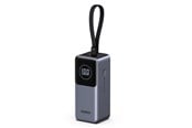 Nødlader - UGREEN Nexode Power Bank (20000mAh.130W 3 Ports Built-in Cable) Nødlader - Sølv - 20000 mAh - UGR5702
