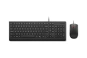 Tastatur - Lenovo Essential Wired Combo - keyboard and mouse set - QWERTY - US with Euro symbol - black Input Device - Tastatur & Mussett - Engelsk - Svart - 4X31R64439