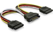 Sata - Deltaco Y-power adapter to 15-pin SATA power for 2x hard drives - SATA-15