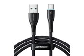 USB - Joyroom  Starry Series SA32-AC3 3A USB-A / USB-C cable 1m - black - 6956116759742