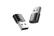 USB-hub - Joyroom adapter from USB Type C (female) to USB (male) 2 pcs. black (S-H152 Black) USB-hub - Svart - Joyroom S-H152 USB male to Type-C female adapter-2