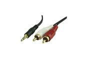 Lydkabel - InLine 2 x RCA male - 3.5 mm male cable 1.8 m - 301968