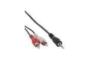 Lydkabel - InLine 2 x RCA male - 3.5 mm male cable 50 cm - AVK118-050