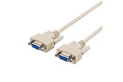 Skjermkabel - Deltaco null modem cable db9 female-db9 female 3.0m serial communication (between two machines) - DEL-25A