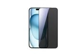 Mobil - Beskyttelsesglass - Joyroom JR-MLG0282 2.5D Dustproof Privacy Tempered Glass with Black Frame for iPhone 15 Plus/16 Plus - JR-MLG0282