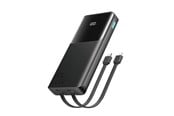 Nødlader - Joyroom JR-PBF19 22.5W 10000mAh Powerbank with Two Built-in Cables - Black Nødlader - Svart - 10000 mAh - JR-PBF19