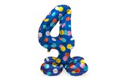 Leketøy - Folat BV - Standing Foil Balloon Colorful Dots Number 4 - 72cm - 63974