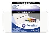 Arts & Crafts - Tilbehør - Daler-Rowney Aquafine Watercolour Travel Set 12 col - 16-131900001