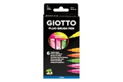 Skrive- & Tegneverktøy - Giotto Turbo Soft Brush Fluo Colours 6 pcs BL - 11-427200